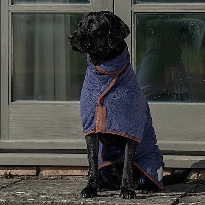 Dog Drying Coat - Navy (Country)